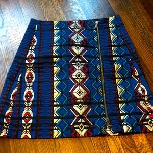 J. Crew A-Line Graphic Skirt Size 0